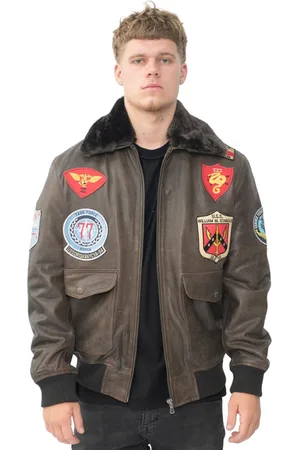 Infinity Mens US Aviator Bomber Jacket - Warsaw - Size Medium