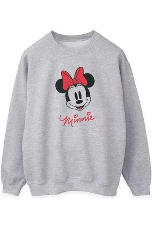 Disney Womens/Ladies Minnie Mouse Face Heather Sweatshirt (Heather ) - Size 2XL