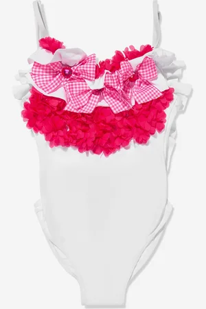 SELINI Girls Flower and Bow Swimsuit in - Size 14Y
