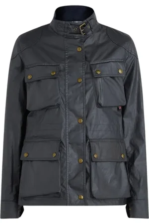 Belstaff Womens Fieldmaster 2.0 Dark Navy Waxed Jacket - Size X-Small