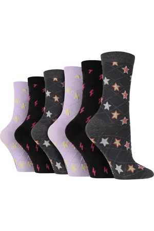 Wild Feet Womens 6 Pair Multipack Ladies Autumn Socks