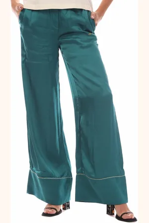 OFF-WHITE Womens Off White Satin Pajama Pants in viscose - Size 8 UK