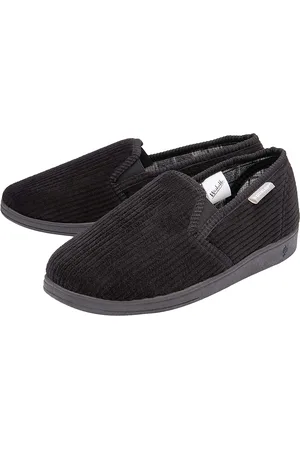 Dunlop Mens Tartan Lined Slippers With Memory Foam - - Size UK 12