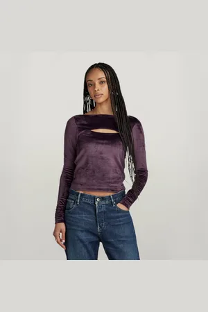 G-Star Womens G-Star RAW Cut-Out Slim Boatneck Top - - Size X-Small