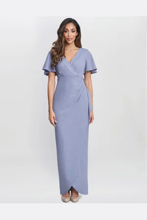 Gina Bacconi Womens Alissa Maxi Dress With Hip Embellishment - - Size 12 UK