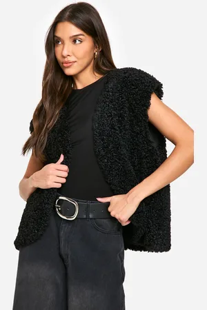 Boohoo Womens Teddy Faux Fur Gilet - - Size 8 UK