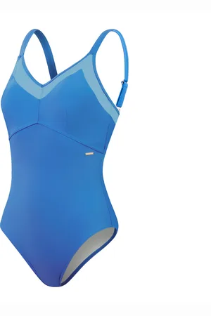 Speedo Womens Shaping Mesh Detail Swimsuit in Nylon - Size 10 UK