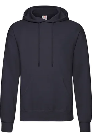 Fruit Of The Loom Mens Hooded Sweatshirt / Hoodie (Deep Navy) - - Size 5XL