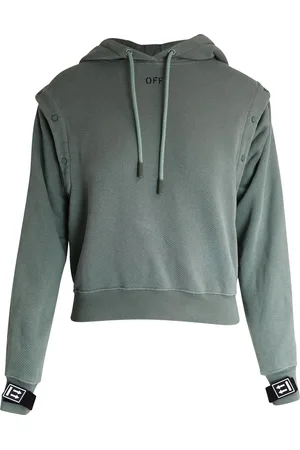 OFF-WHITE Pre-owned Womens Off-White Hoodie Detachable-Sleeves Hooded Sweater in Cotton - Size X-Small