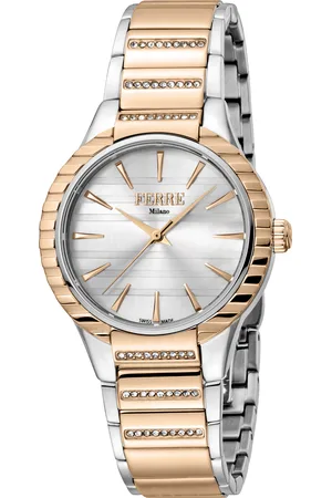 Ferre Womens Ladies Silver Dial MB.Middle Links in RG. Watch - - One Size