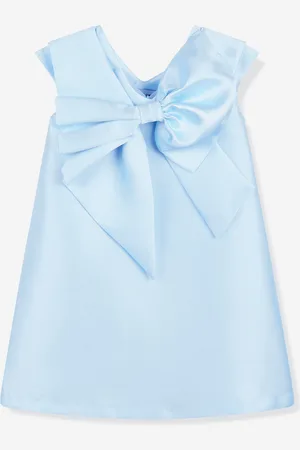 Mama Luma Girls Big Bow Ruffle Occasion Dress in - Size 11-12Y
