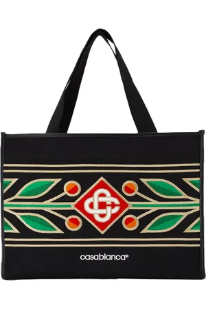 Casablanca Womens Embroidered Knit Shopper Bag - - - Calfskin - One Size