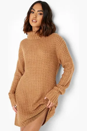 Boohoo Womens Roll Neck Fisherman Jumper Dress - - Size Small