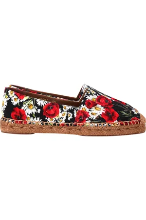 Dolce & Gabbana Pre-owned Womens & Floral-print Espadrille Flats in Multicolor Canvas - Canvas (archived) - Size UK 3