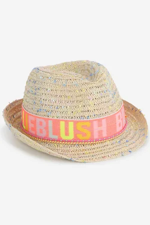 Billieblush Girls Straw Trilby Hat in Beige - - Size 50 cm