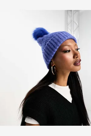 French Connection Womens chevron bobble hat in - One Size