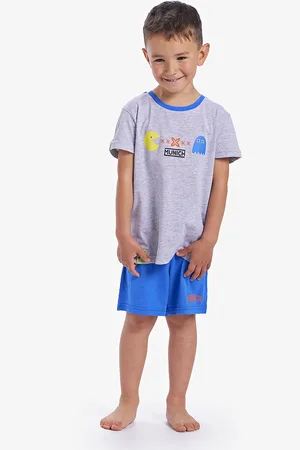 Munich Boys Retro short sleeve round neck pajamas CH1150 boy - - Size 4Y