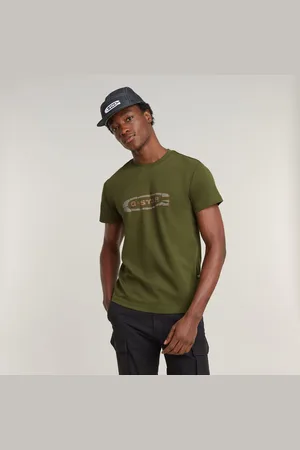 G-Star Mens G-Star RAW Destroyed Old Skool Logo T-Shirt - Cotton - Size X-Large