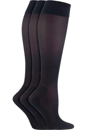 IOMI Womens - 3 Pair Multipack Ladies Flight Socks - Nylon - Size UK 4-7