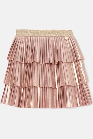Angel & Rocket Girls Lucile Metallic Pleated Skirt - Size 6Y