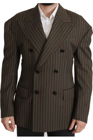 Dolce & Gabbana Mens Striped Double Breasted Blazer - Wool - Size IT 50 (Men