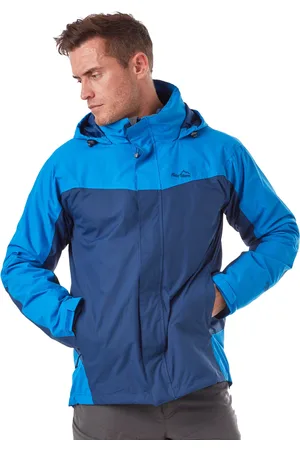 Peter Storm Mens Lakeside 3 in 1 Waterproof Jacket with Rollaway Hood, Hiking Raincoat - Polyamide - Size Large