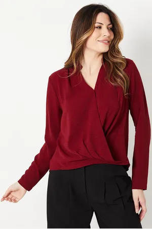 wallis Womens Long Sleeve Wrap Top - - Size 18 UK