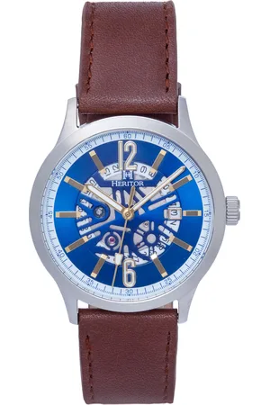 heritor automatic Mens Dayne Leather-Band Watch w/Date - Stainless Steel - One Size