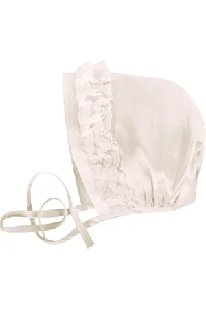 Halston Heritage Baby Ivory Christening Bonnet - - Size 12-18M