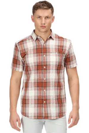 Regatta Mens Deakin IV Coolweave Cotton Short Sleeve Shirt - - Size Medium
