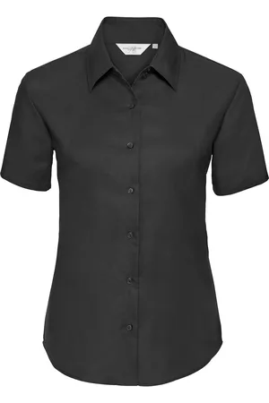 Russell Athletic Collection Ladies/Womens Short Sleeve Easy Care Oxford Shirt - Size Medium