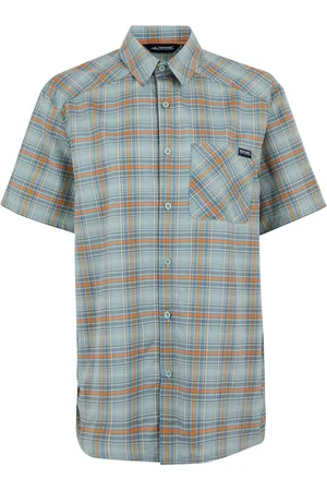 Regatta Mens Begarno Checked Short-Sleeved Shirt (Glacier) - - Size Medium