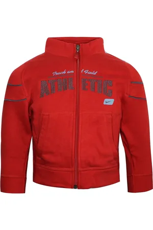 Nike Childrens Unisex Athletic Young Boys Sweatshirt Cardigan 491538 611 - Small Cotton - Size Small