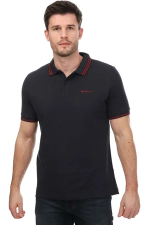 Ben Sherman Mens Twin Tipped Polo Shirt in Cotton - Size Small
