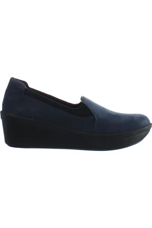 Clarks Step Rose Moon Womens Navy Wedges - - Size UK 4.5
