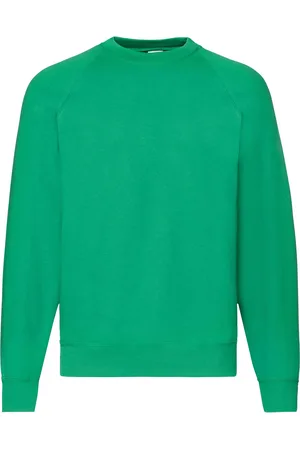 Fruit Of The Loom Mens Raglan Sleeve Belcoro Sweatshirt (Kelly ) Cotton - Size Large