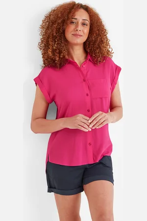 Tog 24 Alston Womens Short Sleeve Shirt Hibiscus viscose - Size 12 UK