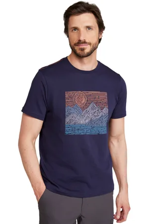 Mountain Warehouse Mens Tidal Wave T-Shirt (Dark ) - Size Medium