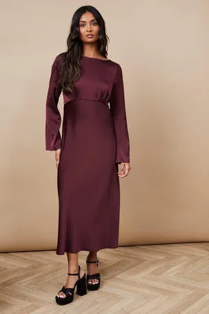 Oasis Womens Occasion Satin Cowl Bias Midaxi Dress - - Size 8 UK