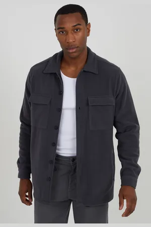 Brave Soul Mens Long Sleeve Fleece Shirt - Size Large