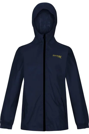 Regatta Childrens Unisex Great Outdoors Childrens/Kids Pack It Jacket III Waterproof Packaway Black (Midnight) - - Size 5-6Y