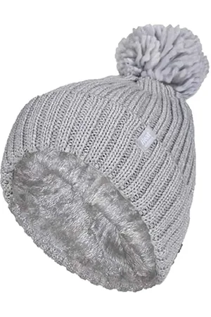 Heat Holders Womens Ladies Ribbed Cuffed Thermal Insulated Winter Pom Pom Bobble Hat - - One Size