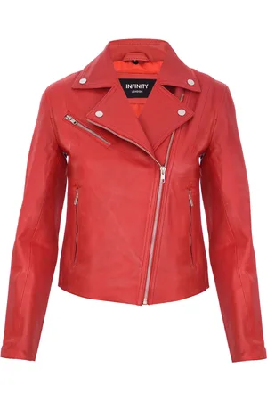 Infinity Womens Smart Biker Jacket-Matlock - Nappa Leather - Size 14 UK