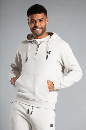 Tokyo Laundry Mens Cotton Blend Hoody With Neck Zip Fastening - Size X-Large