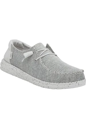 Hey dude Wendy Sox /Cotton/Spandex WoMens Stone White Loafers - - Size UK 5