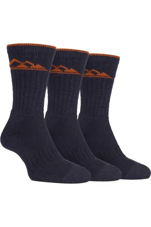 Storm Bloc 3 Pairs Mens Heavy Cushioned Breathable Outdoor Cotton Hiking Socks - - Size UK 6-11