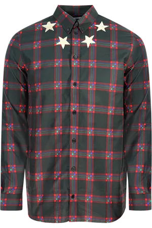 Givenchy Mens 15W6425846 Check Casual Shirt Cotton - Size Small