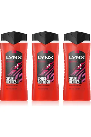 Lynx Mens Recharge 12H Refreshing Fragrance Shower Gel Bodywash, 3x 500ml - - One Size