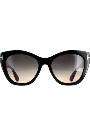 Tom Ford Cat Eye Womens Shiny Smoke Grey Gradient FT0940 Cara Sunglasses - One Size