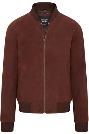 Infinity Mens Soft Goat Suede MA-1 Varsity Bomber Jacket - Dalian - - Size Small